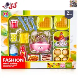 ست فست فود اسباب بازی تخم مرغ اب پزکن FASHION SMALL CUTLERY 3330Z