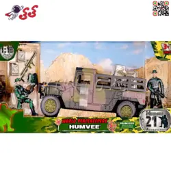 ماکت جنگی کامیون نظامی سبز برند ام اند سی MILITARY CAMPSITE M C TOY 77023C