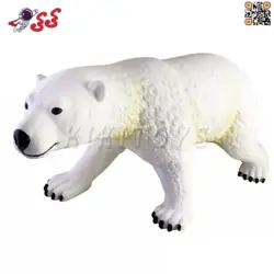 فیگور حیوانات خرس قطبی نرم بزرگ اسباب بازی polar bear figure X059