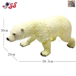 فیگور حیوانات خرس قطبی نرم بزرگ اسباب بازی polar bear figure X059
