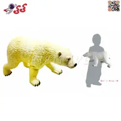 فیگور حیوانات خرس قطبی نرم بزرگ اسباب بازی polar bear figure X059