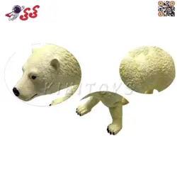 فیگور حیوانات خرس قطبی نرم بزرگ اسباب بازی polar bear figure X059
