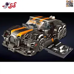لگو ماشین مسابقه درگ فول تقویت 6 چرخ برند دکول BRICK COOL KC002