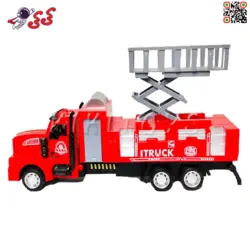 ماشین آتش نشانی فلزی با بالابر اسباب بازی Metal fire truck 4566