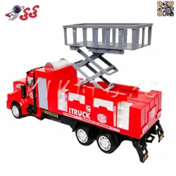 ماشین آتش نشانی فلزی با بالابر اسباب بازی Metal fire truck 4566