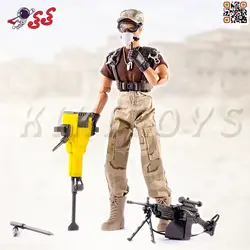 اکشن فیگور سرباز با پکور و تجهیزات نظامی 90203 برند ام اند سی WORLD PEACEKEEPERS WITH ACCESSORIES