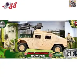 ماکت ماشین جیپ جنگی رنگ خاکی ام اند سی MILITARY M C TOY 77023A