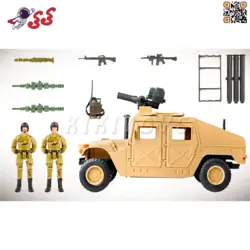 ماکت ماشین جیپ جنگی رنگ خاکی ام اند سی MILITARY M C TOY 77023A