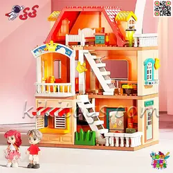 لگو دوپلو ساختمان دوطبقه با وسایل خانه 186 قطعه درشت FEELO 1801