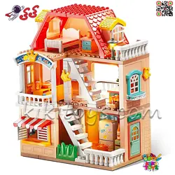 لگو دوپلو ساختمان دوطبقه با وسایل خانه 186 قطعه درشت FEELO 1801