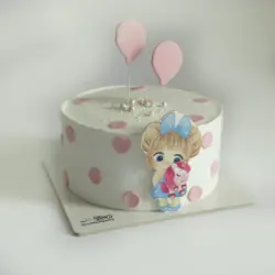 کیک دختر صورتی