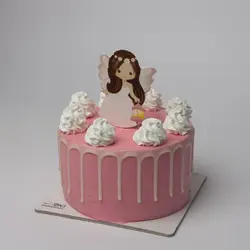 کیک یکی یه دونه دختر صورتی