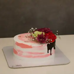 کیک گل طبیعی