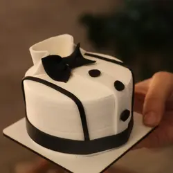 مینی دسری پیراهن مردانه سفید-مشکی