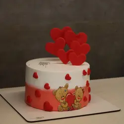 کیک خرسی عاشقانه