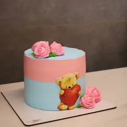 کیک فانتزی خامه ای کد 50