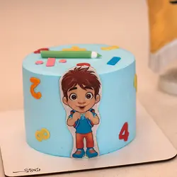 کیک خامه  - فوندانت پسرانه