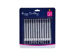 شمع 12 تایی نقره ای