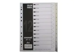 دیوایدر پلاستیکی 12 لب طوسی شماره دار