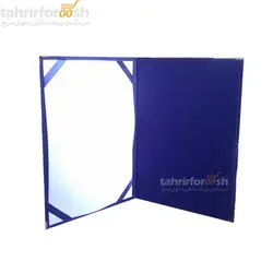 لوح تقدیر کتابی گوشه فلزی سرمه ای