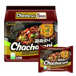 نودل سامیانگ با طعم چاچارونی و سس لوبیا سیاه _ بسته 5 عددی