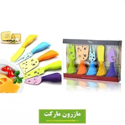 ست کارد سرو پنیر ۵ پارچه رنگی Hong Cheng هونگ چنگ
