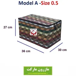 بقچه و کاور لباس و وسایل سنتی جاجیم مدل A سایز نیم