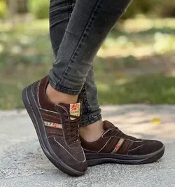 فروش فوق العاده این هفته کفش نیم بوت رویه هورس بندی مخصوص شیک پسندها شیک و خفن رنگ قهوه ای روشن با ارسال رایگان کد 2348