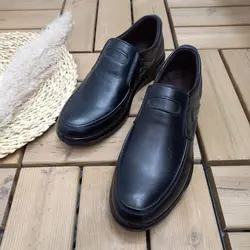 کفش مردانه پسرانه اداری مجلسی با کیفیت بالا رویه و زیره رنگ مشکی با ارسال رایگان کد 2204