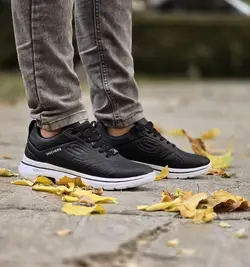 کفش کتونی اسپرت مردانه پسرانه مدل اسکیچرز  نرم و با کیفیت  رنگ مشکی با ارسال رایگان کد 3371