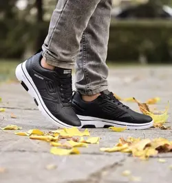 کفش کتونی اسپرت مردانه پسرانه مدل اسکیچرز  نرم و با کیفیت  رنگ مشکی با ارسال رایگان کد 3371