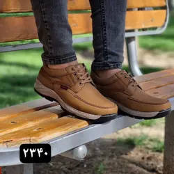 حراج کفش زیره طبیی دور دوخت شیک و مجلسی مردانه  خردلی با ارسال رایگان