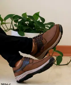 حراج کفش طبی مناسب برای اداره و مجلس  جذاب وشیک مردانه  قهوه ای بندی با ارسال رایگان