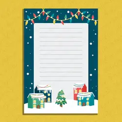 قالب آماده ی کاغذ یادداشت مدل کریسمس کد ۲
