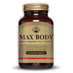 قرص مکس بادی (کلسیم+منیزیم+زینک+ویتامین د3) مکس اونیو 60 عددی