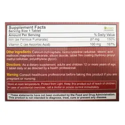 قرص پیوسته رهش آهن و ویتامین ث برونسون | Bronson Gentle Iron with Vitamin C