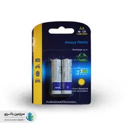 باتری قلمی AA شارژی نیکل کادمیوم 1100 میلی آمپر بست BEST NGHBest NGH Ni-CD AA Size 1100mAh Rechargeable Battery