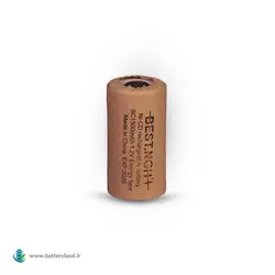 باتری شارژی نیکل کادمیوم سایز SC برندBEST و 1.2 ولت 1500 میلی آمپرBEST Ni-CD Rechargeable SC-Size 1.2 v 1500 mAh Battery