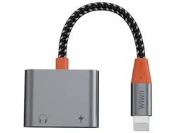 مبدل لایتنینگ به لایتنینگ و درگاه صدا ویوو مدل LT08 Lightning To Lightning & 3.5mm Audio Converter