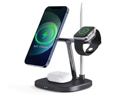 شارژر وایرلس رومیزی چهارکاره ویوو مدل WiWU 4 in 1 wireless charger M8