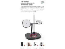 شارژر وایرلس رومیزی چهارکاره ویوو مدل WiWU 4 in 1 wireless charger M8