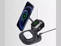 شارژر وایرلس رومیزی چهارکاره ویوو مدل WiWU 4 in 1 wireless charger M8