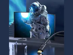 کابل HDMI بیسوس مدل  HDMI 2.0 cable 4K 60 Hz 3D HDR 18 Gbps CAKGQ-B01 به طول دو متر