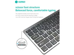 کیبورد وایرلس سه حالته کوتچی مدل Three-mode wireless keyboard 84007