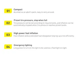 پمپ باد و چراغ‌قوه بیسوس Baseus Super Mini Inflator Pump CRCQ00000