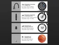 پمپ باد و چراغ‌قوه بیسوس Baseus Super Mini Inflator Pump CRCQ00000