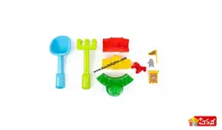 سطل شن بازی درب دار مدل قلعه e12 زرین تویز