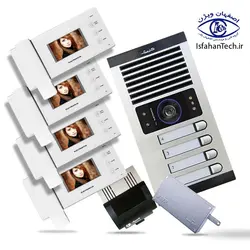 آیفون تصویری چهار واحدی الکتروپیک با مانیتور 1096