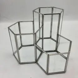 بسته شش عددی تراریوم 6ضلعی 3قلو - جای قلم مو