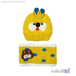 ست کلاه و شال گردن بافتنی کودک مدل خرگوش